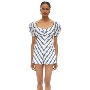 Alice McCall Striped Cotton Romper Playsuit w Tags
